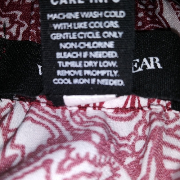 WhoWhatWear Cranberry & White Boho Skirt Sz M - Picture 5 of 5